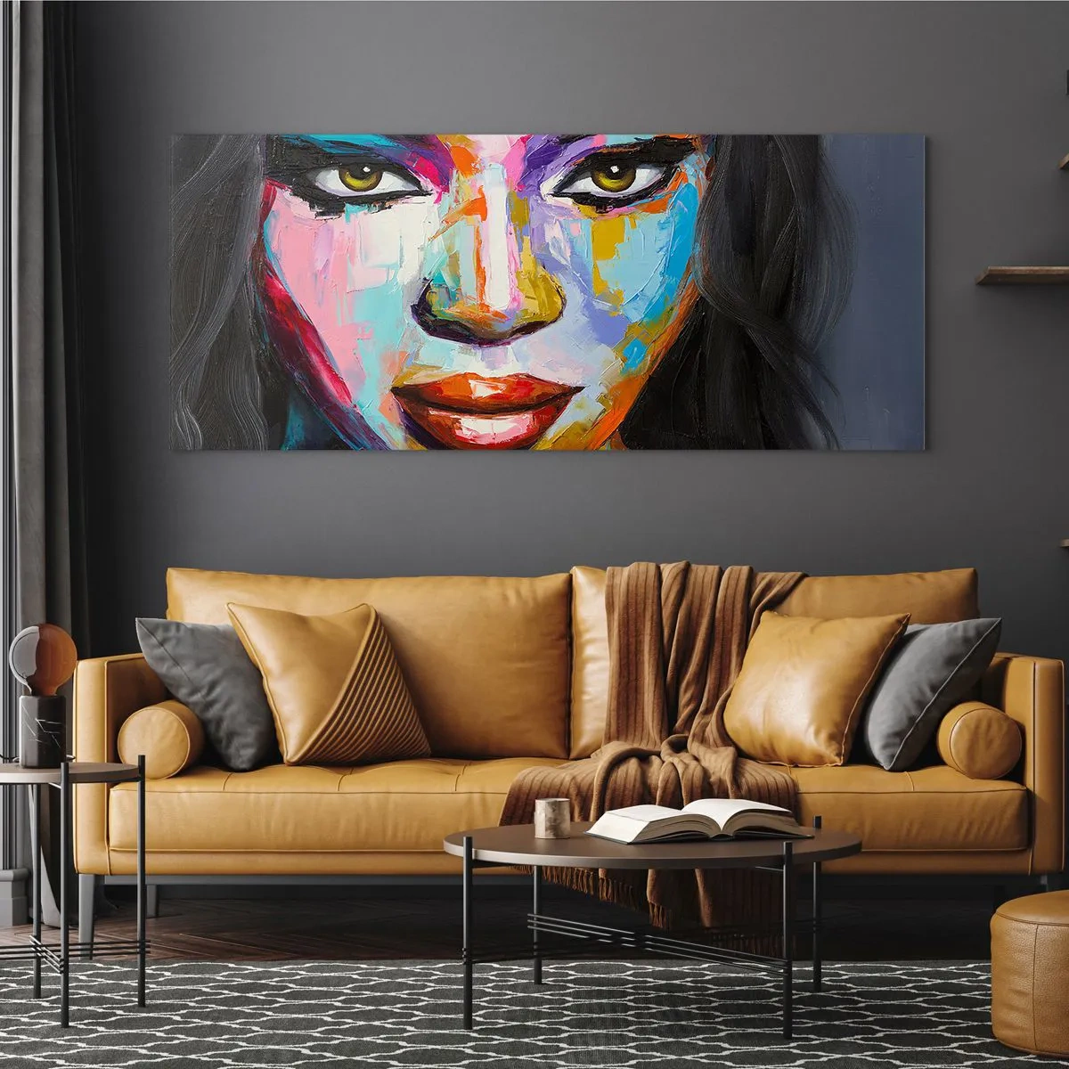 Quadro su vetro - Non si può staccare lo sguardo - 90x30 cm