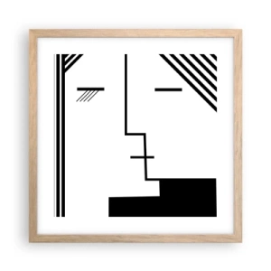 Poster in cornice rovere chiaro - Semplicemente un bacio - 40x40 cm