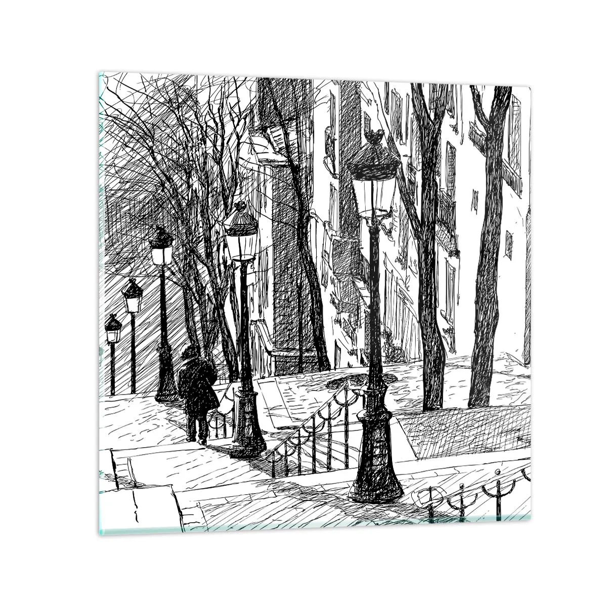 Quadro su vetro - Storia d'amore o racconto di paura? - 50x50 cm