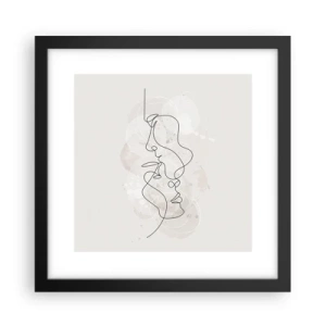 Poster in cornice nera - Intrecciati in un abbraccio - 30x30 cm