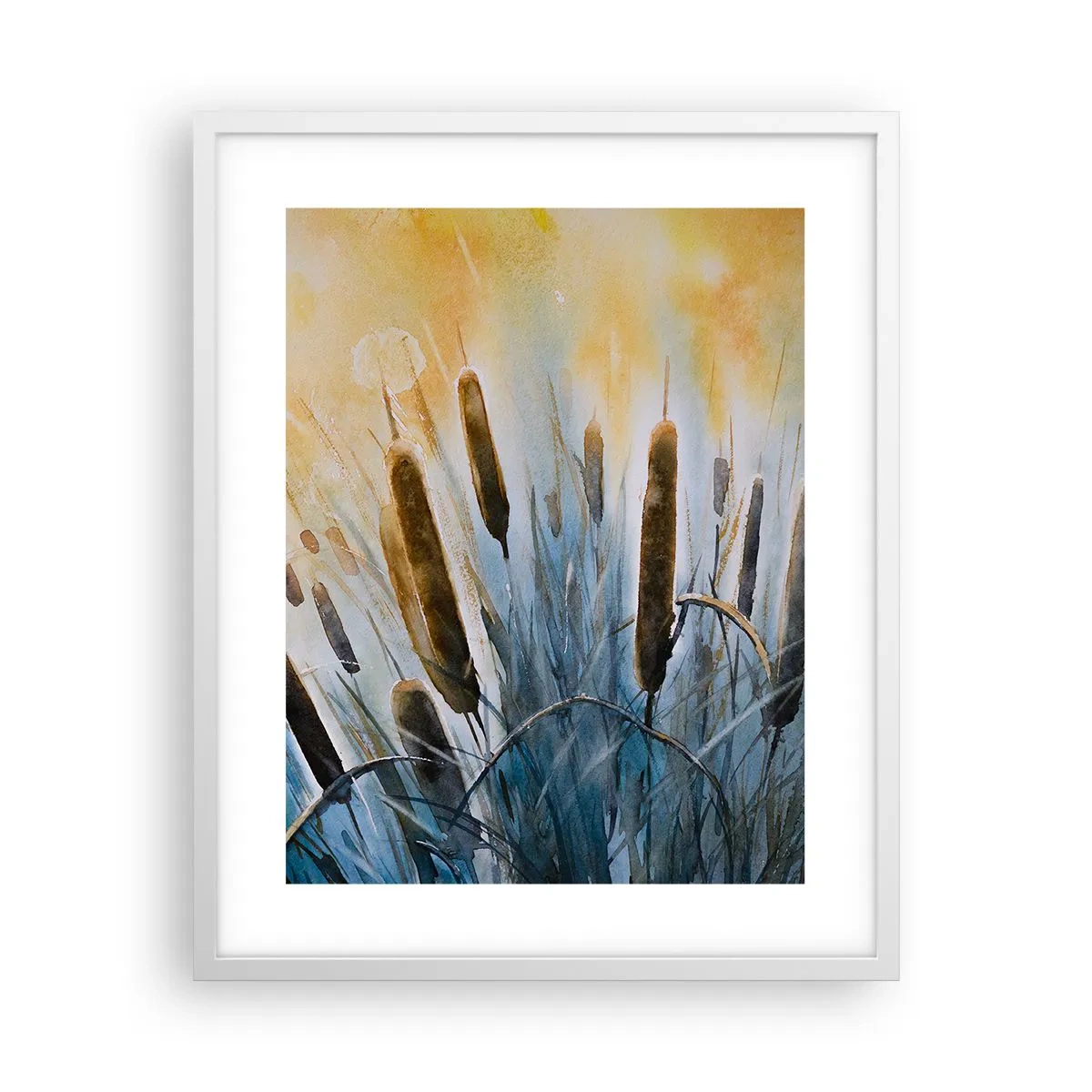 Poster in cornice bianca - Fresco dell'acqua, calore del sole - 40x50 cm