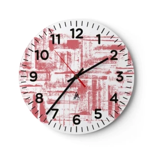 Orologio da parete - Orologio in Vetro - Città rossa - 30x30 cm
