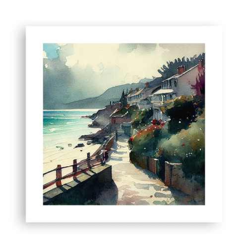 Poster - Cittadina mediterranea - 40x40 cm