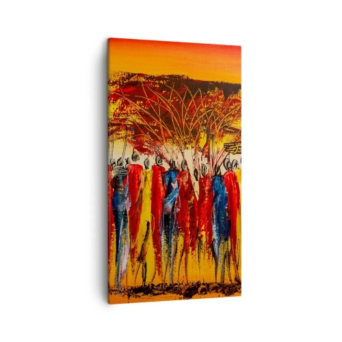 Quadro su tela - Stampe su Tela - Al suono dei tam tam - 45x80 cm