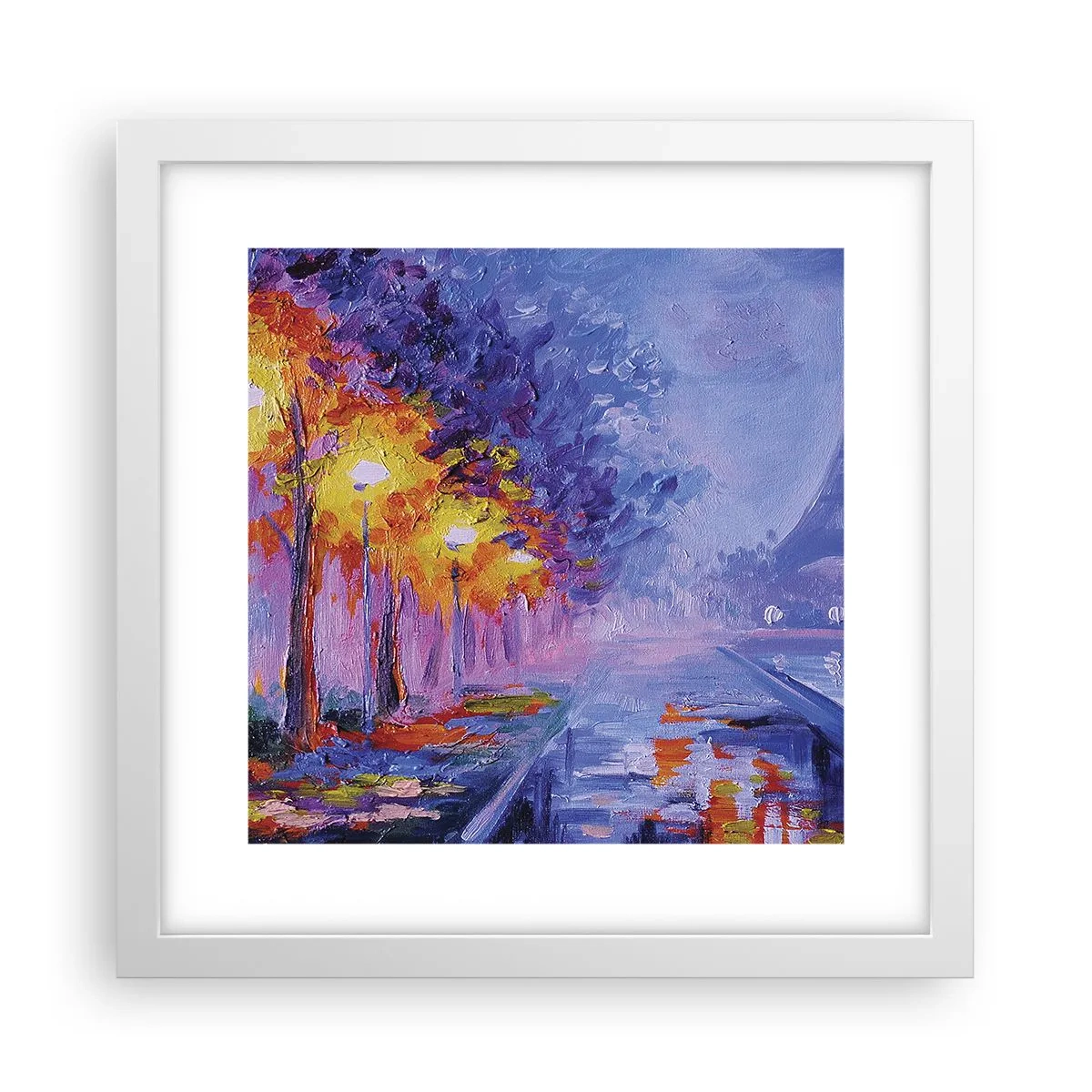 Poster in cornice bianca - Passeggiata da sogno - 30x30 cm