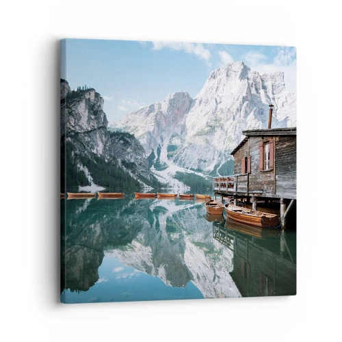 Quadro su tela - Stampe su Tela - Mattina cristallina sui monti - 30x30 cm