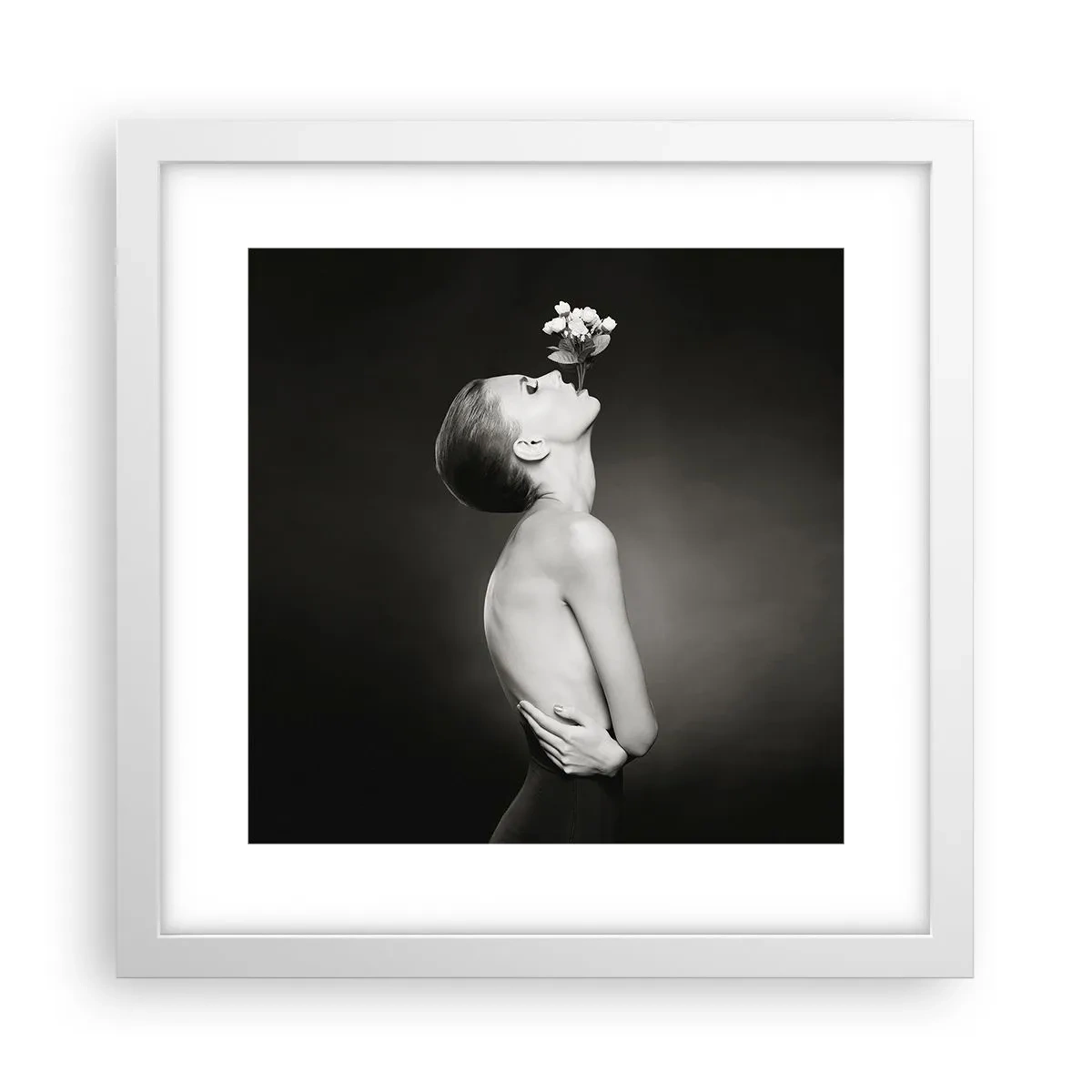 Poster in cornice bianca - Eleganza eccentrica - 30x30 cm