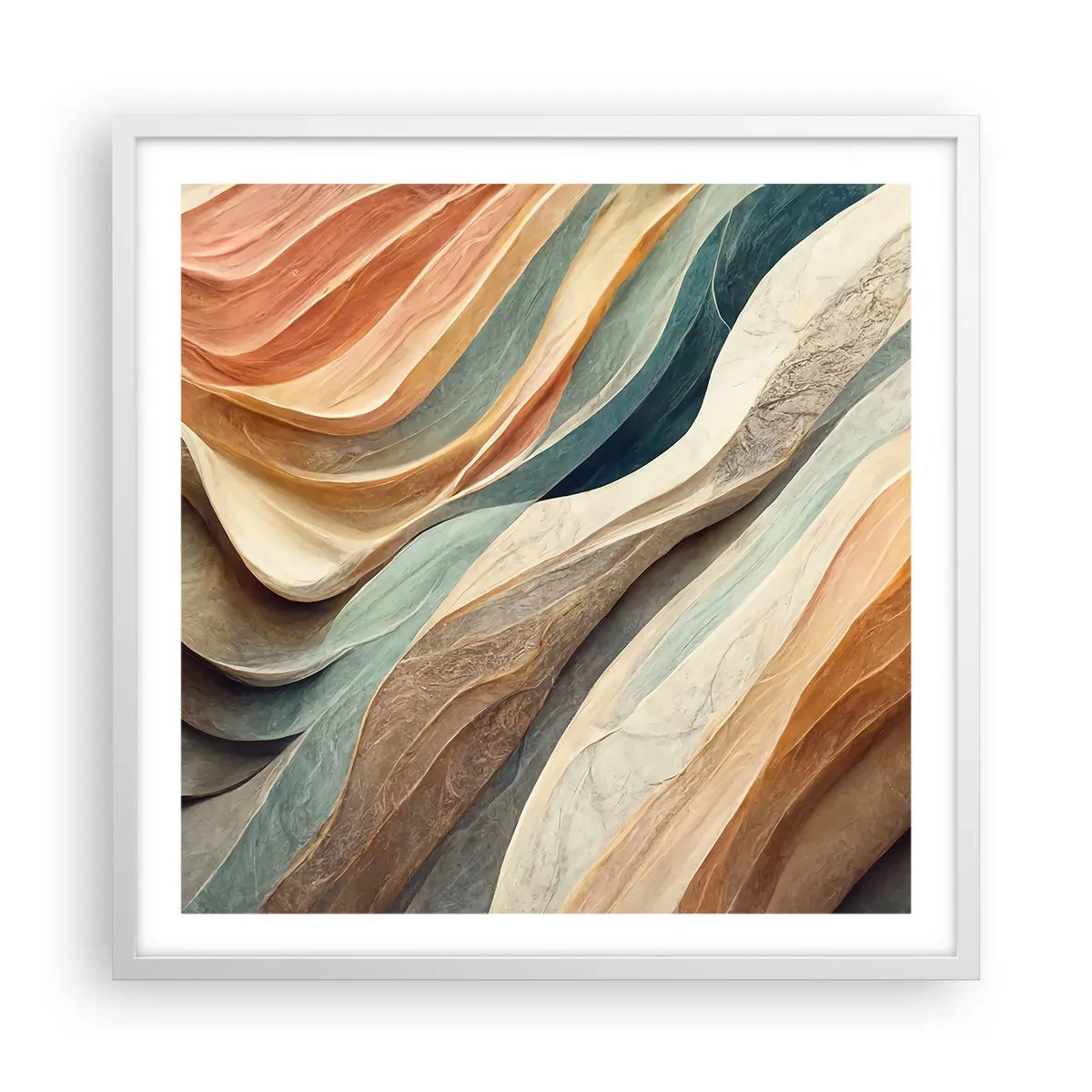 Poster in cornice bianca - L'attimo prima del cambiamento - 60x60 cm