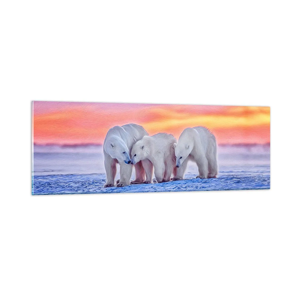 Quadro su vetro - Basta il calore della famiglia - 90x30 cm