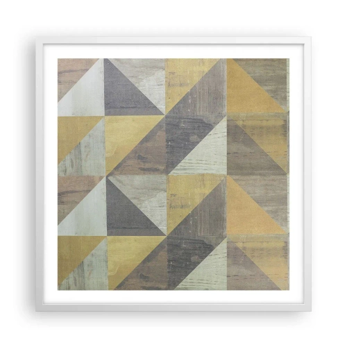 Poster in cornice bianca - Secondo i triangoli - 60x60 cm