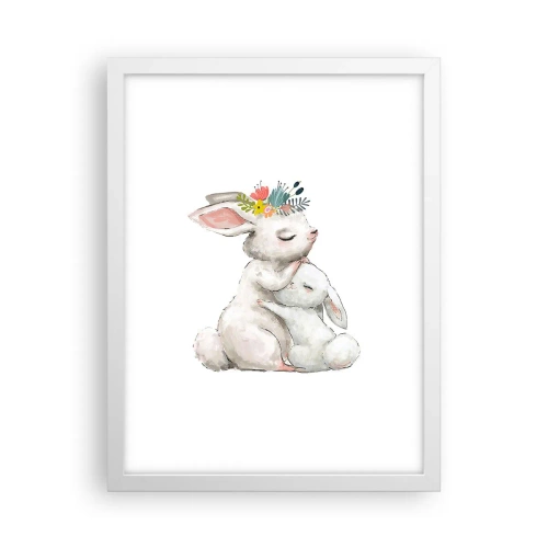 Poster in cornice bianca - Da mamma si sta meglio - 30x40 cm