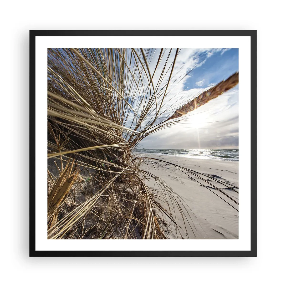 Poster in cornice nera - L'incontro degli elementi - 60x60 cm