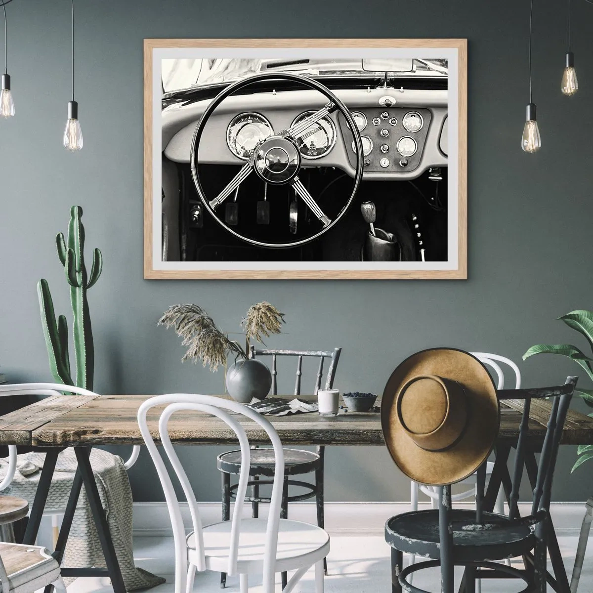 Poster in cornice rovere chiaro - Il sogno del collezionista - 40x30 cm