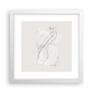 Poster in cornice bianca - Errando con lo sguardo - 30x30 cm