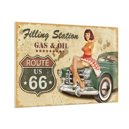 Quadro su vetro - I meravigliosi anni '40 - 100x70cm - I fantastici anni '40 - Decorazione murale moderna per soggiorno e camera da letto ARTTOR