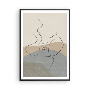 Poster in cornice nera - Come un tocco di pennello - 70x100 cm