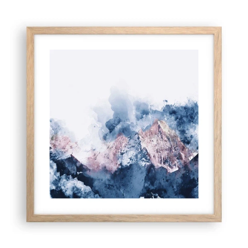 Poster in cornice rovere chiaro - Queste si che sono cime! - 40x40 cm