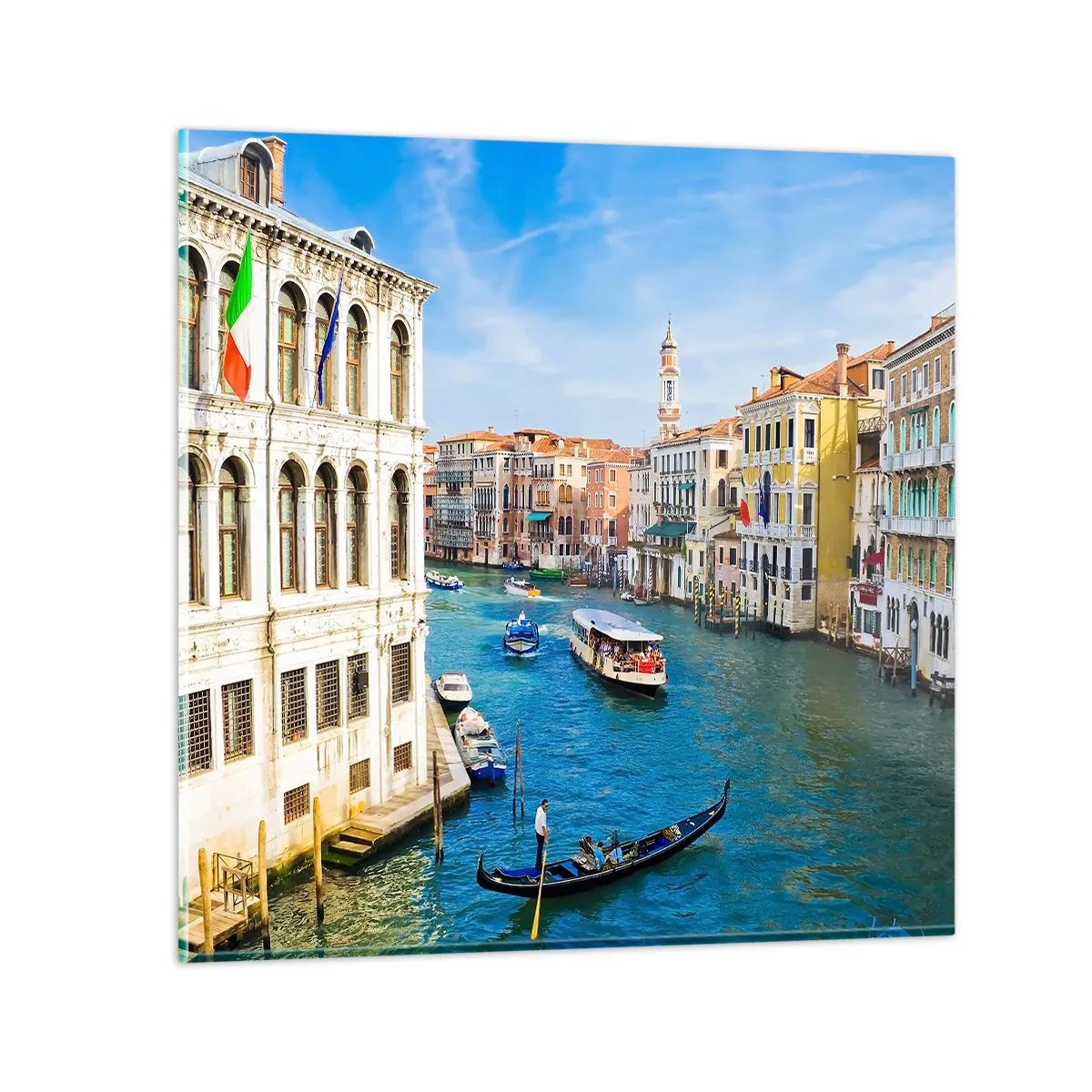 Quadro su vetro - Una circolazione stradale unica al mondo - 60x60 cm