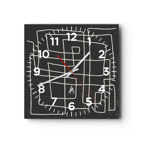 Orologio da parete - Orologio in Vetro - Non è così semplice - 30x30 cm