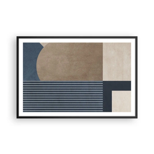Poster in cornice nera - Composizione di semplicità e rotondità - 91x61 cm