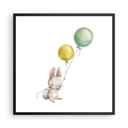 Poster in cornice nera - Volo anch'io! - 60x60 cm