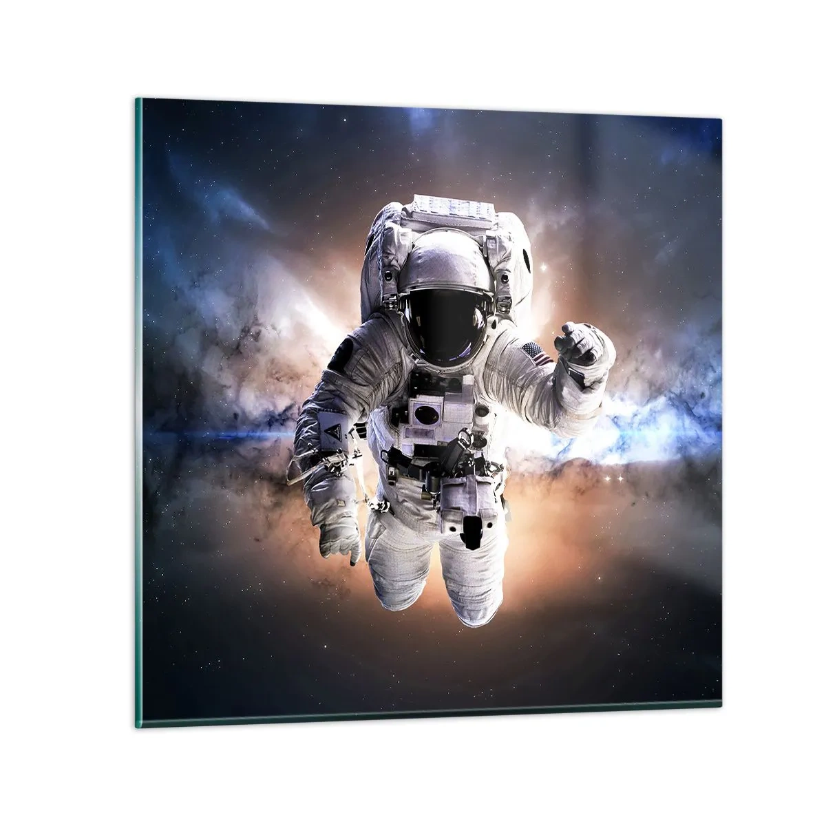 Quadro su vetro - Saluti dal cosmo - 40x40 cm