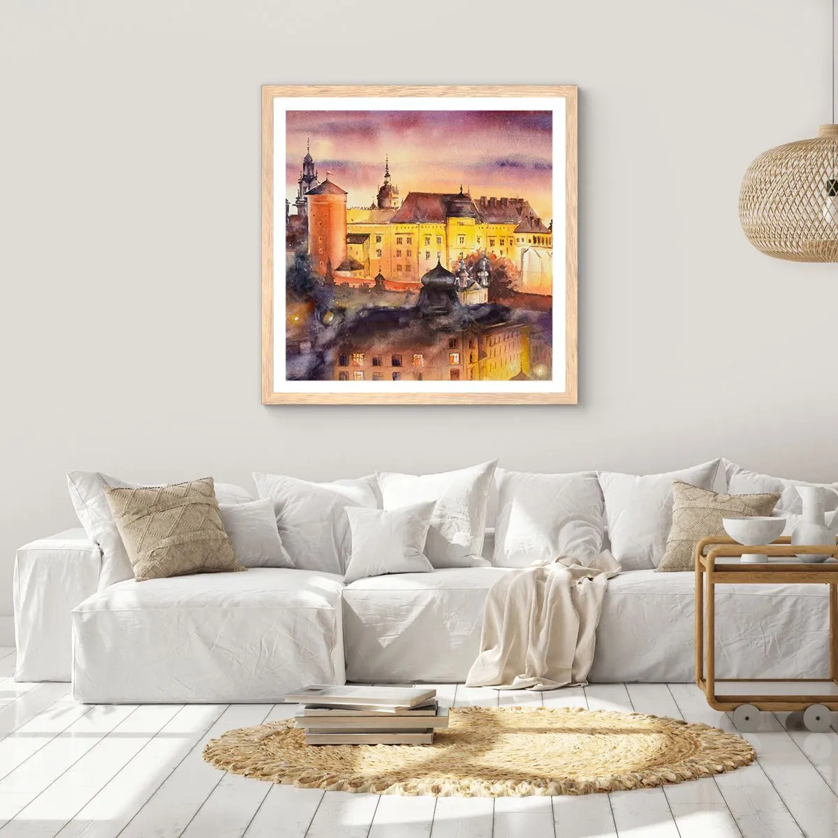 Poster in cornice rovere chiaro - Storia e fiaba - 50x50 cm