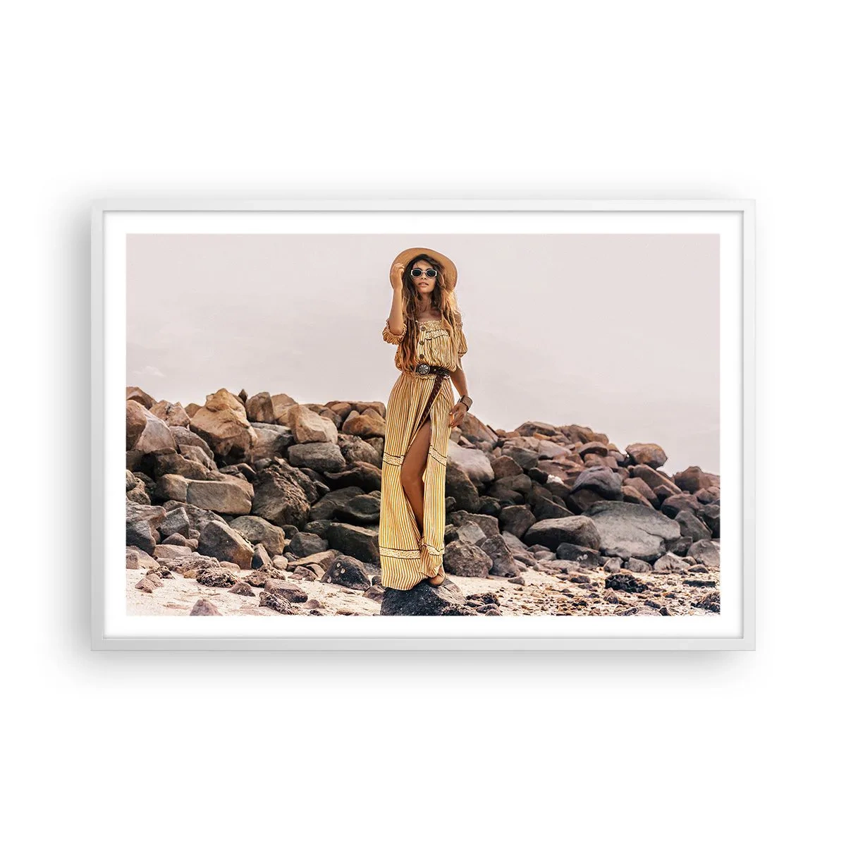 Poster in cornice bianca - La magia delle pietre - 91x61 cm