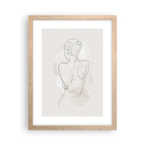 Poster in cornice rovere chiaro - Come uno strumento delicato - 30x40 cm