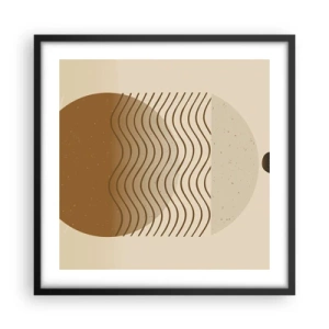 Poster in cornice nera - Sull'origine delle figure geometriche - 50x50 cm