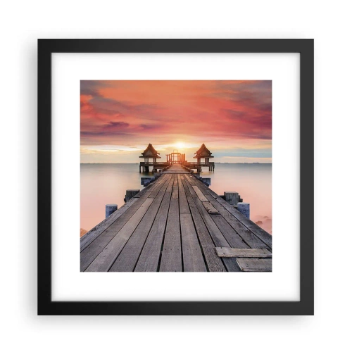 Poster in cornice nera - Tramonto d'oriente - 30x30 cm
