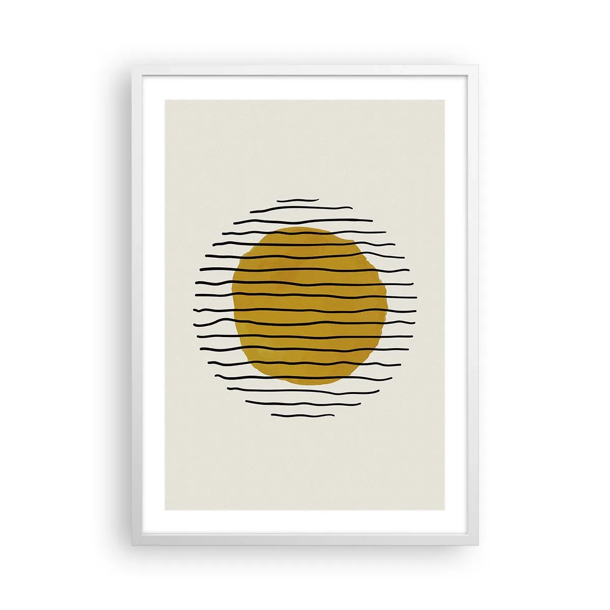 Poster in cornice bianca - Astrazione fremente di calore - 50x70 cm