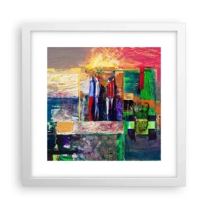 Poster in cornice bianca - Relazioni ed emozioni - 30x30 cm