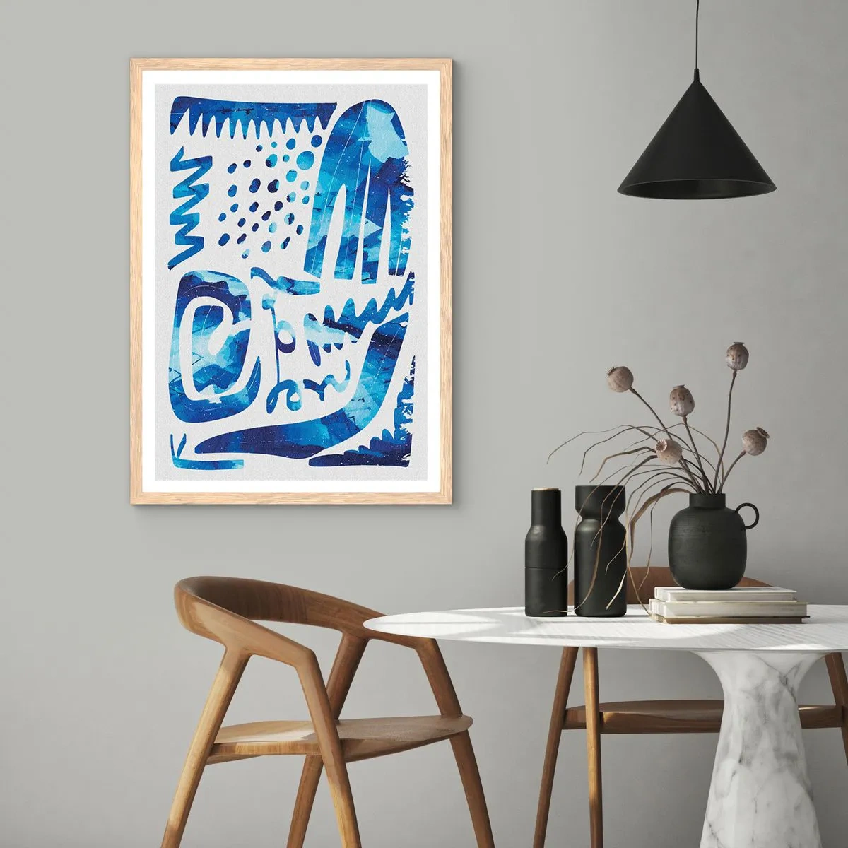 Poster in cornice rovere chiaro - Ritorno alle radici - 50x70 cm