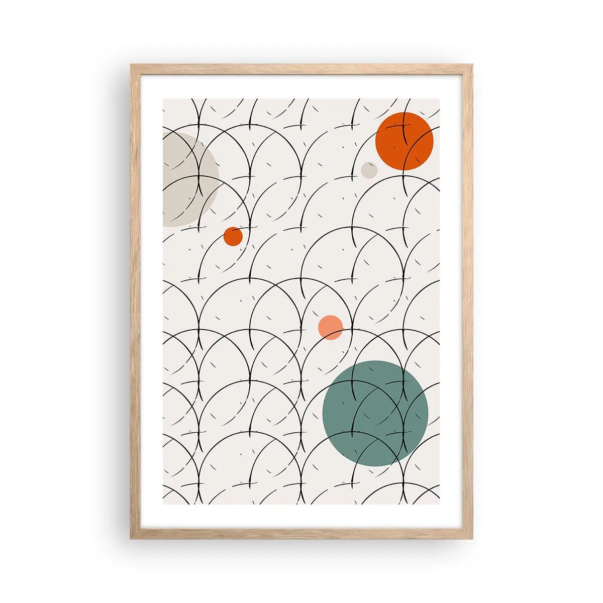 Poster in cornice rovere chiaro - Nello spirito della pop-art - 50x70 cm