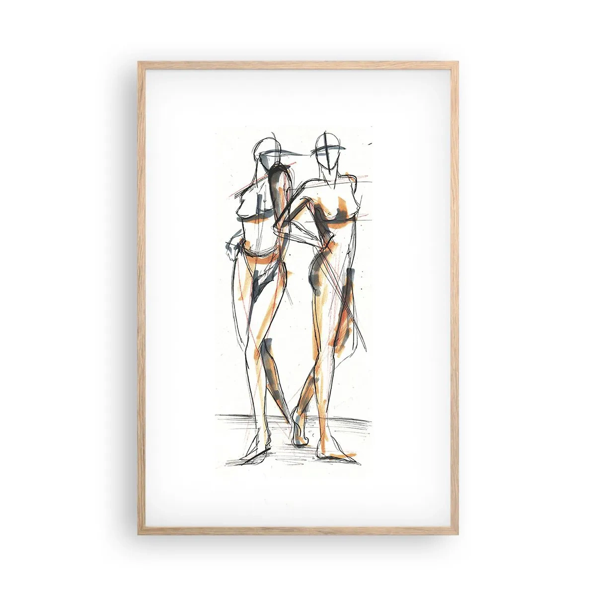 Poster in cornice rovere chiaro - Studio di armonia - 61x91 cm