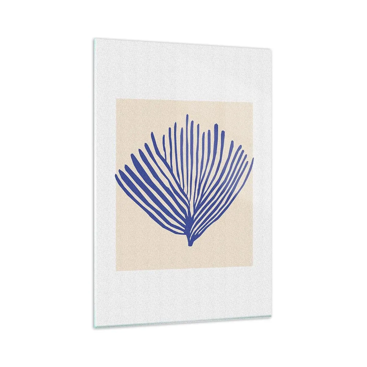 Quadro su vetro - Ventaglio blu - 80x120 cm