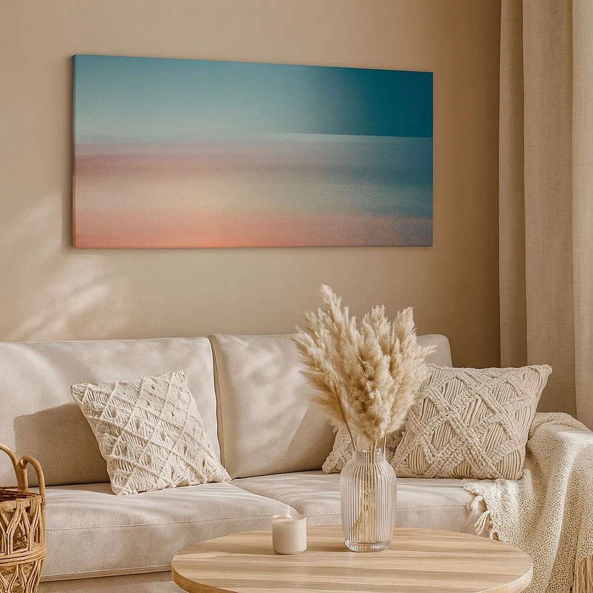 Quadro su tela - Stampe su Tela - Astrazione: onde di luce - 100x40 cm