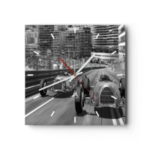 Orologio da parete - Orologio in Vetro - Tanto tempo fa a Montecarlo - 40x40 cm