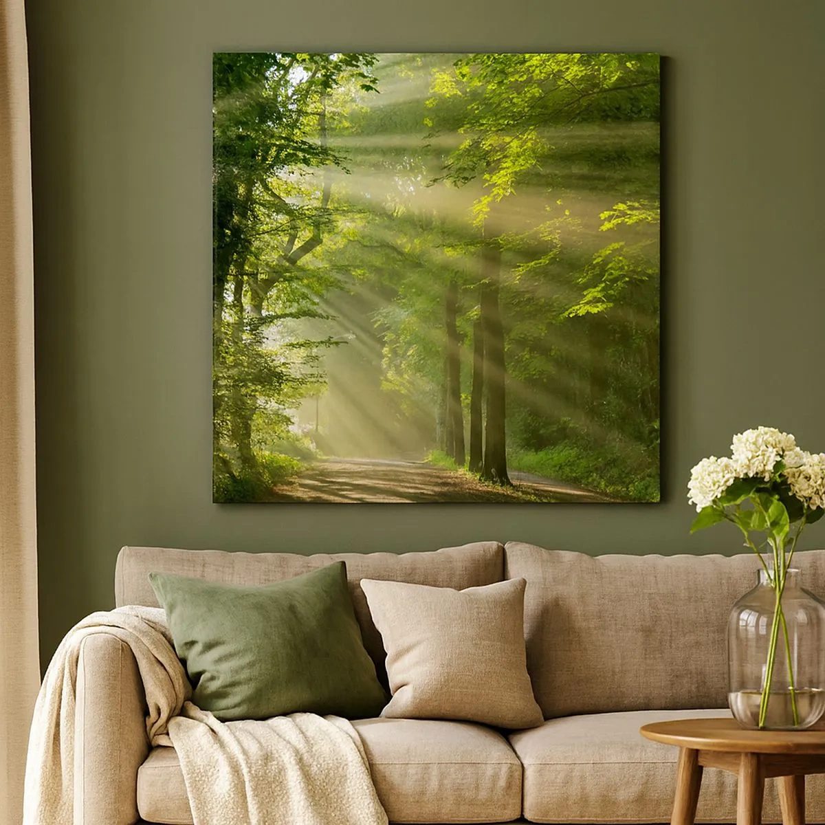 Quadro su tela - Stampe su Tela - Un attimo nel bosco - 30x30 cm