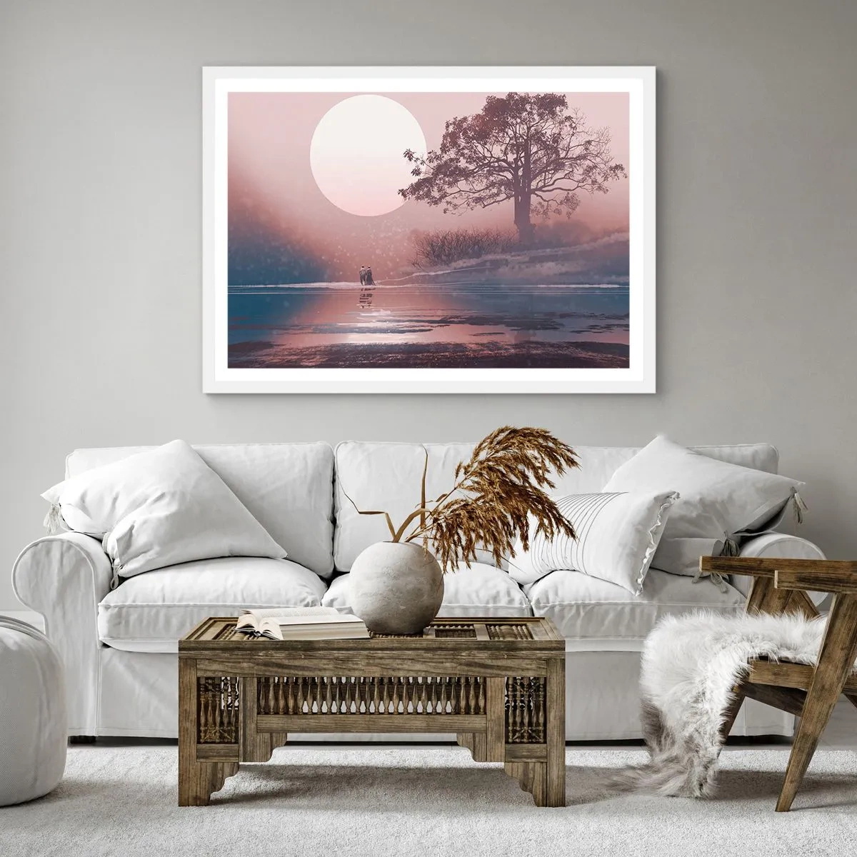 Poster in cornice bianca - Meraviglie della notte - 40x40 cm