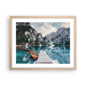 Poster in cornice rovere chiaro - Ti mostriamo la bellezza - 50x40 cm