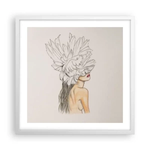 Poster in cornice bianca - Bellezza coronata - 50x50 cm