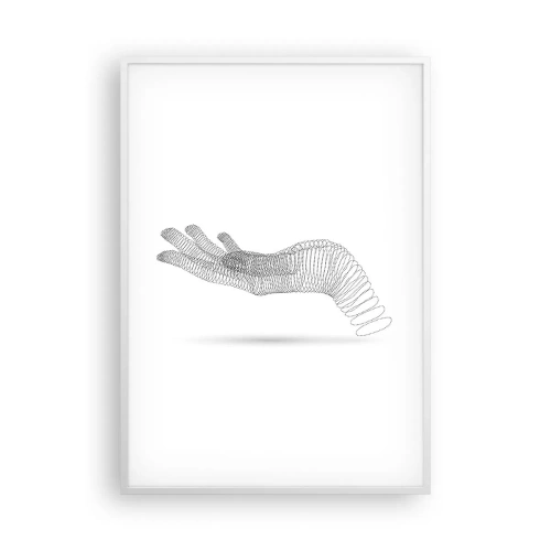 Poster in cornice bianca - Mano elastica - 70x100 cm