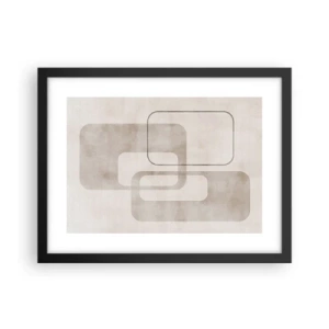Poster in cornice nera - Giunti geometrici - 40x30 cm