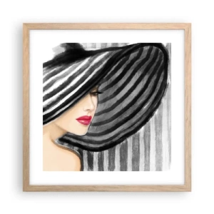 Poster in cornice rovere chiaro - Dove trovarti? - 40x40 cm