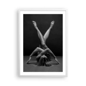 Poster in cornice bianca - Geometria del nudo - 50x70 cm