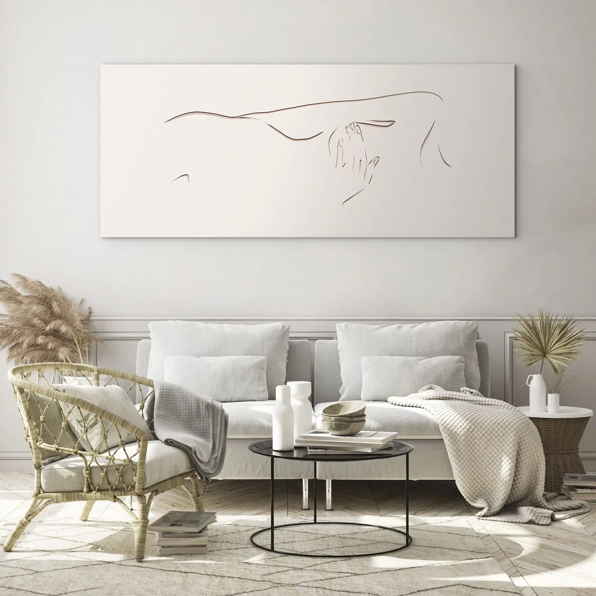 Quadro su vetro - La forma del desiderio - 90x30 cm