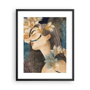 Poster in cornice nera - La favola della principessa con i gigli - 40x50 cm