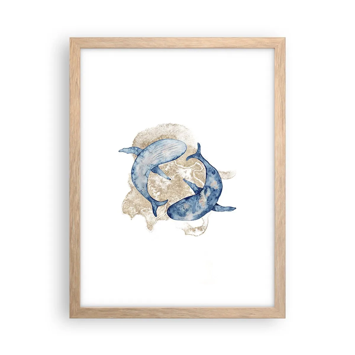 Poster in cornice rovere chiaro - Amicizia o amore? - 30x40 cm